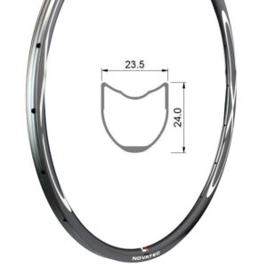 Rim, alloy, 700C, 24H, CXD-T_U2.1 rear, 24x23.5, CXD logo