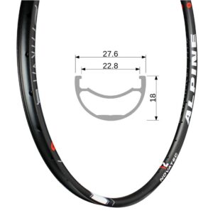 Rim, alloy, 29", 32H, Alpine 29_U2.1, front/rear, 18x23, Logo Alpine
