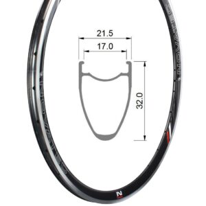 Rim, alloy, 700C, 24H L12R12, RWA32C, 32x17, Tub.Ready, Sleeved, Novatec-SKC (Jetfly)