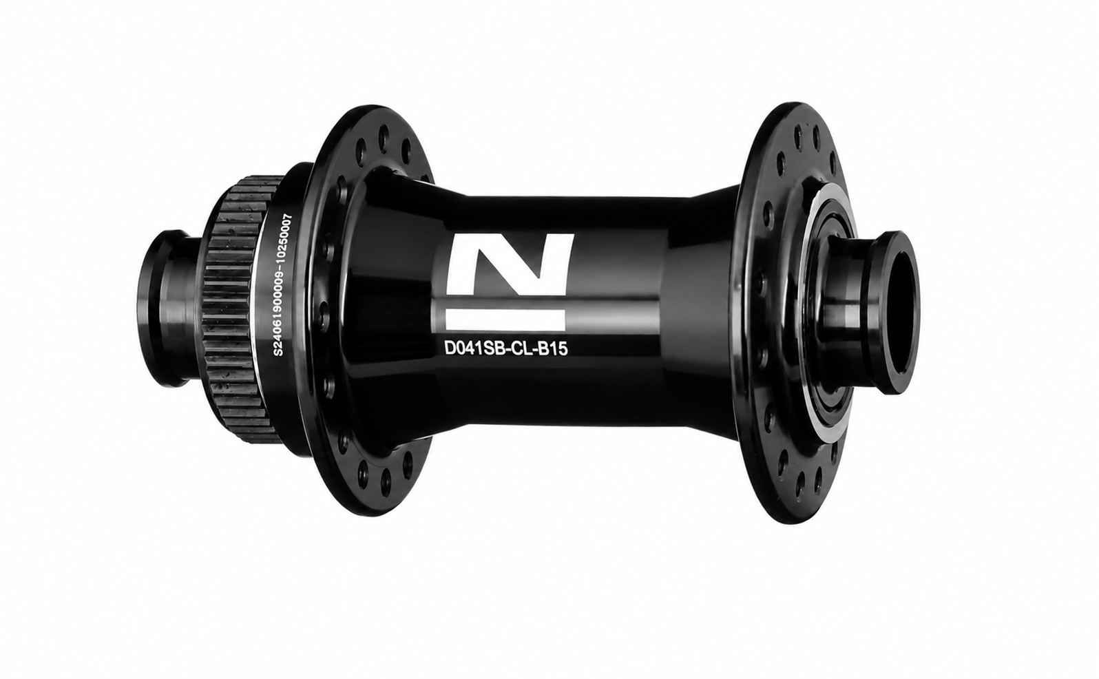 Front disc hub Novatec D041SB-CL-B15, centerlock, black, 32 holes